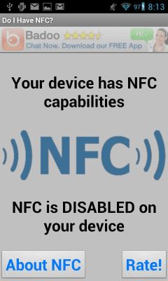 Screenshot of the application Do I Have NFC - #2