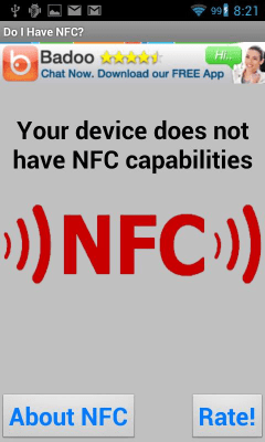 Screenshot of the application Do I Have NFC - #3