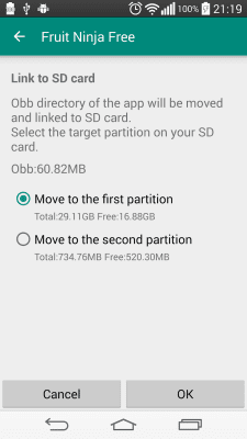 Screenshot of the application Link2SD - #6