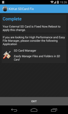 Screenshot of the application KitKat SDCard Fix - #2
