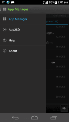 Screenshot of the application App2SD & App Manager - #1