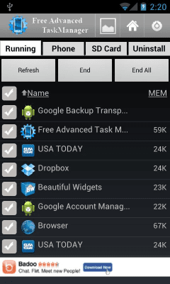 Screenshot of the application Advanced SD Card Manager - #2