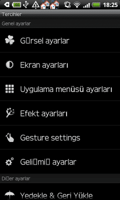 Screenshot of the application GO LauncherEX Turkish language - #2