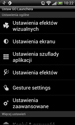 Screenshot of the application GO LauncherEX Polish language - #2