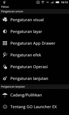 Screenshot of the application GO LauncherEX Indonesia language - #2