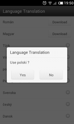 Screenshot of the application Polish Language GOWeatherEX - #1