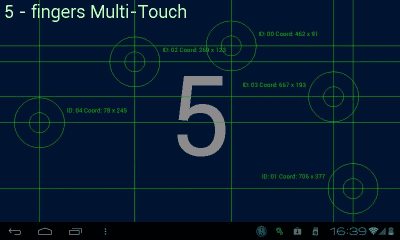 Screenshot of the application Multi-Touch test - #2