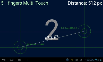 Screenshot of the application Multi-Touch test - #3