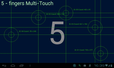 Screenshot of the application Multi-Touch test - #4