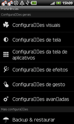 Screenshot of the application GO LauncherEX Portuguese language - #2