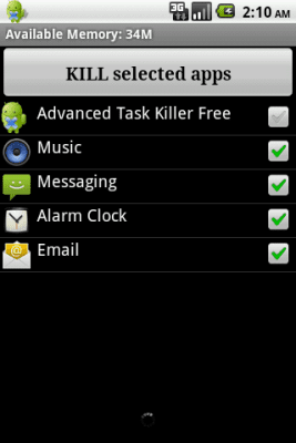 Screenshot of the application Advanced Task Killer - #1