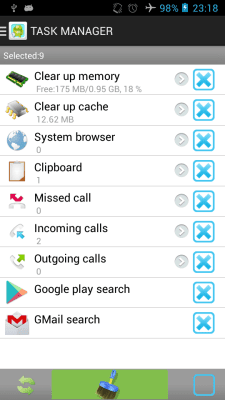 Screenshot of the application TaskManager-MobilePhoneSpeedup - #1