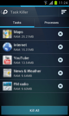 Screenshot of the application AVG Task and Battery Manager - #3