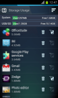 Screenshot of the application AVG Task and Battery Manager - #7