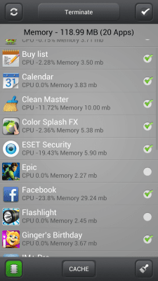 Screenshot of the application Balu Task Manager - #3