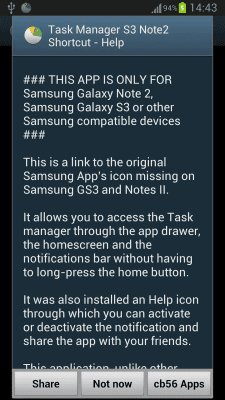 Screenshot of the application Task Manager Note 2 Shortcut - #5