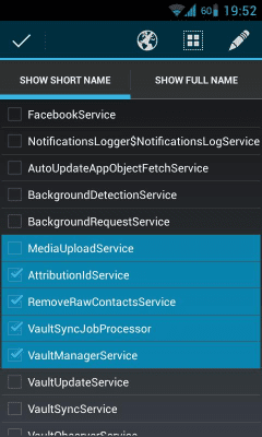 Screenshot of the application Disable Service - #1