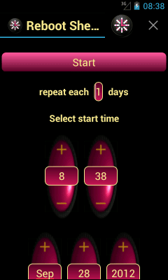 Screenshot of the application Reboot on schedule - #9