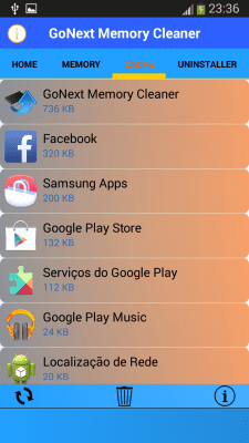 Screenshot of the application Memory Cleaner Go Next! - #3