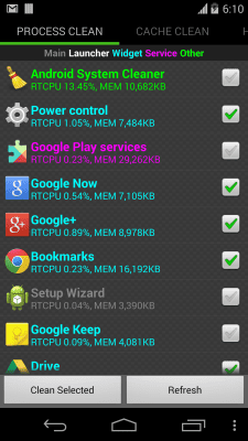 Screenshot of the application Android System Cleaner - #1