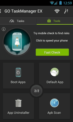 Screenshot of the application GO Cleaner & Task Manager - #3