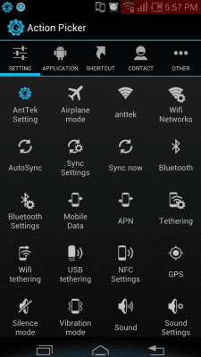 Screenshot of the application AntTek Quick Settings - #3
