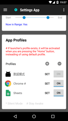 Screenshot of the application Application Settings - #3