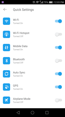 Screenshot of the application Quick Settings (Plugin) - #4