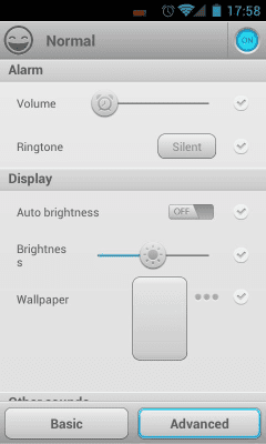 Screenshot of the application Smart Settings - #3