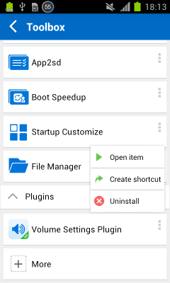 Screenshot of the application Volume Settings (Plugin) - #7