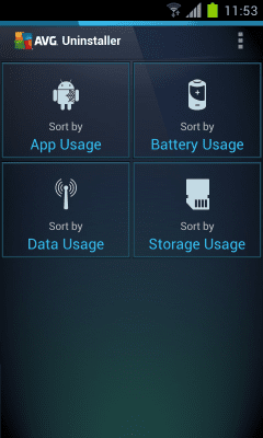 Screenshot of the application AVG Mobile Uninstaller - #1