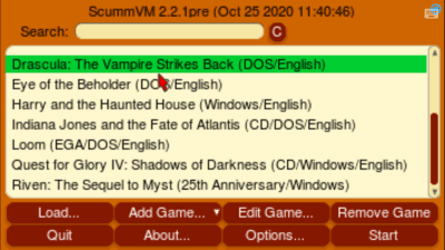Screenshot of the application ScummVM - #1