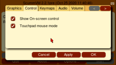 Screenshot of the application ScummVM - #3