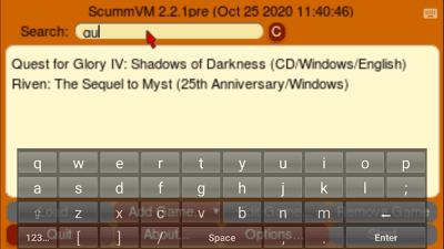 Screenshot of the application ScummVM - #4