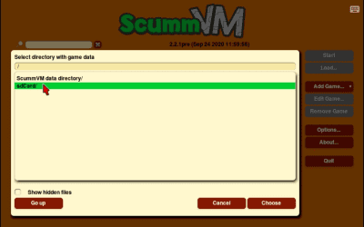 Screenshot of the application ScummVM - #8