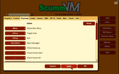 Screenshot of the application ScummVM - #11