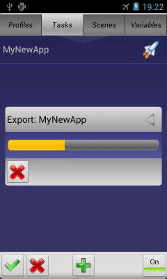 Screenshot of the application Tasker App Factory - #3