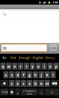 Screenshot of the application English completion dictionary for Hacker's Keyboard - #3
