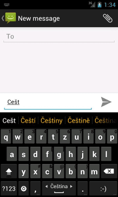 Screenshot of the application Czech dictionary for Hacker's Keyboard - #1