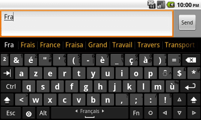 Screenshot of the application French dictionary for Hacker's Keyboard - #1