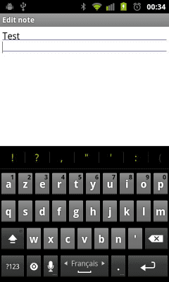 Screenshot of the application French dictionary for Hacker's Keyboard - #2