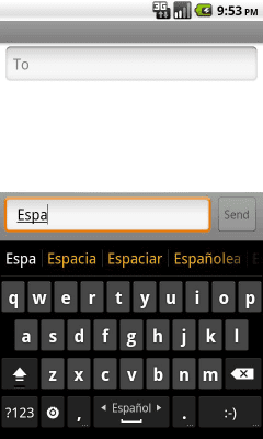 Screenshot of the application Spanish dictionary for Hacker's Keyboard - #2