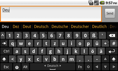 Screenshot of the application German dictionary for Hacker's Keyboard - #1