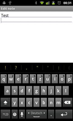 Screenshot of the application German dictionary for Hacker's Keyboard - #2