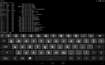 Screenshot of the application Hacker's Keyboard - #9