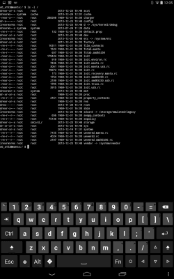 Screenshot of the application Hacker's Keyboard - #10