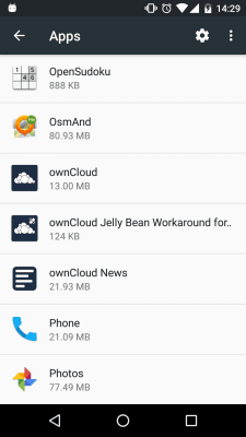 Screenshot of the application ownCloud Jelly Bean Workaround - #1