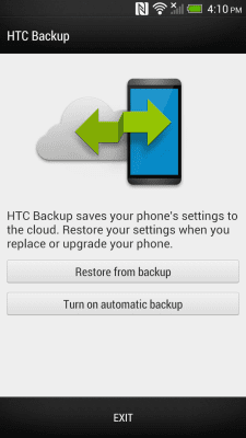 Screenshot of the application HTC Backup - #1