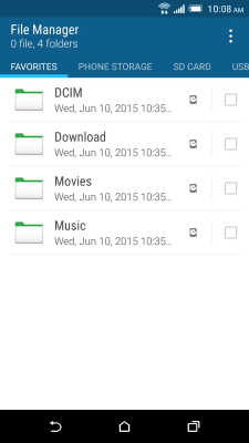 Screenshot of the application HTC File Manager - #1