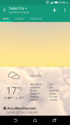 Screenshot of the application HTC Weather - #1